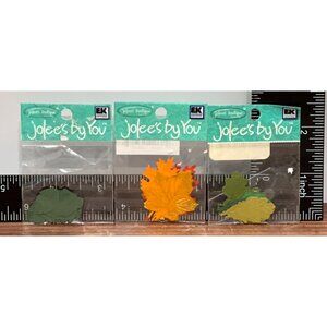 Jolees By You Leaf Sticker / Embellishment Autumn Fall Maple Oak LOT OF 3